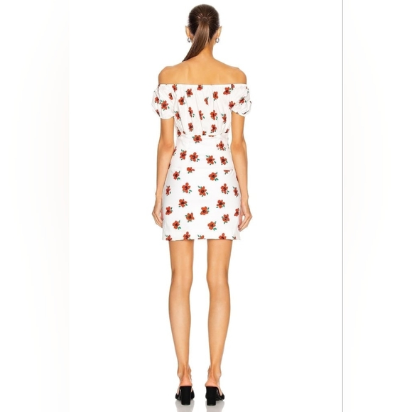 NWT CAROLINE CONSTAS Calla Off Shoulder Floral Mini Dress - Picture 2 of 8